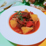 Carne de vita inabusita in bere cu portocale