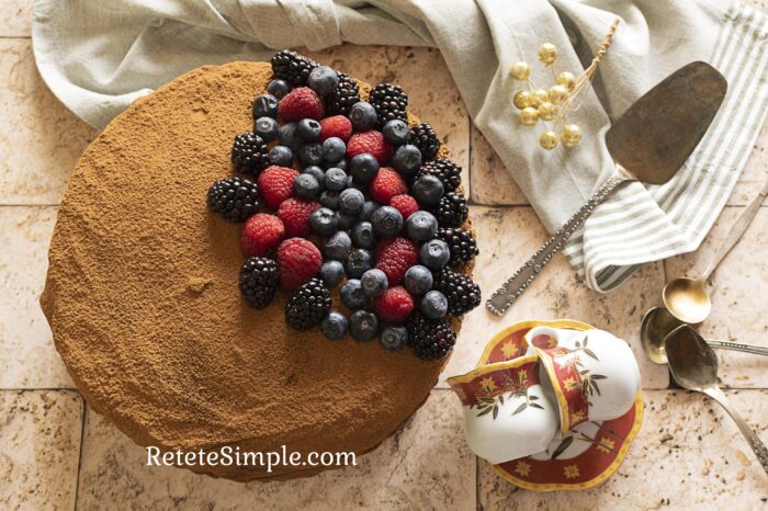 Tort cu trufe de ciocolată