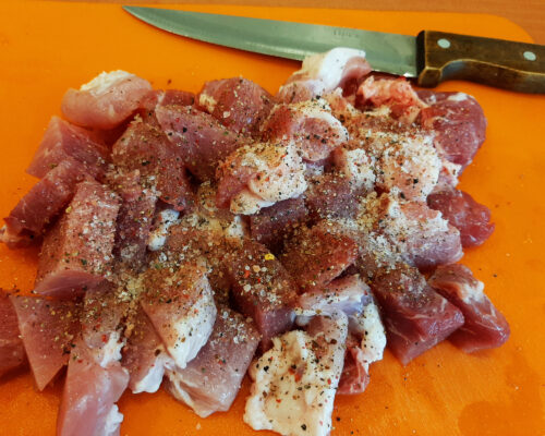 Clătiți carnea de porc