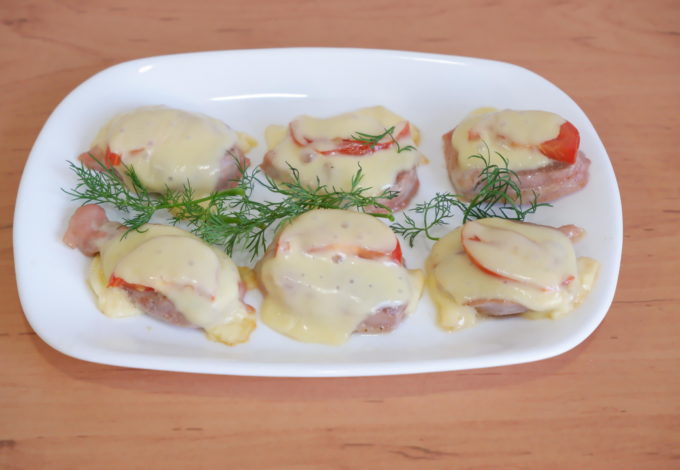 Medalioane de porc la cuptor