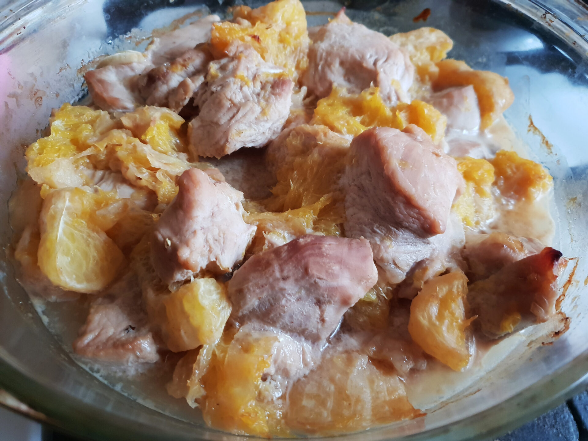 Carne de pui cu portocale la cuptor poza