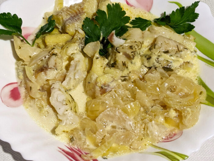 File de peste Pollock preparat acasa