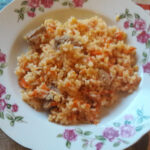 Pilaf uzbek la tigaie