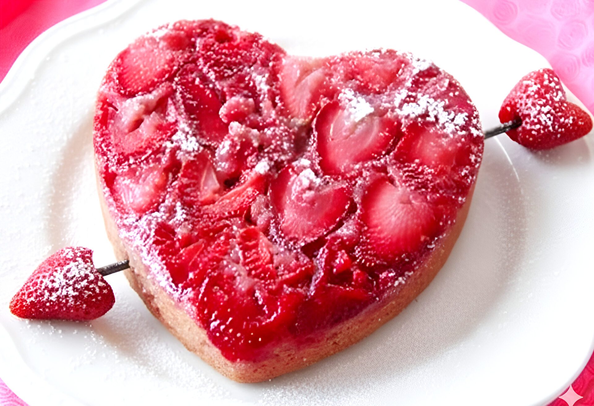 Placinta de capsuni pentru 14 februarie poza