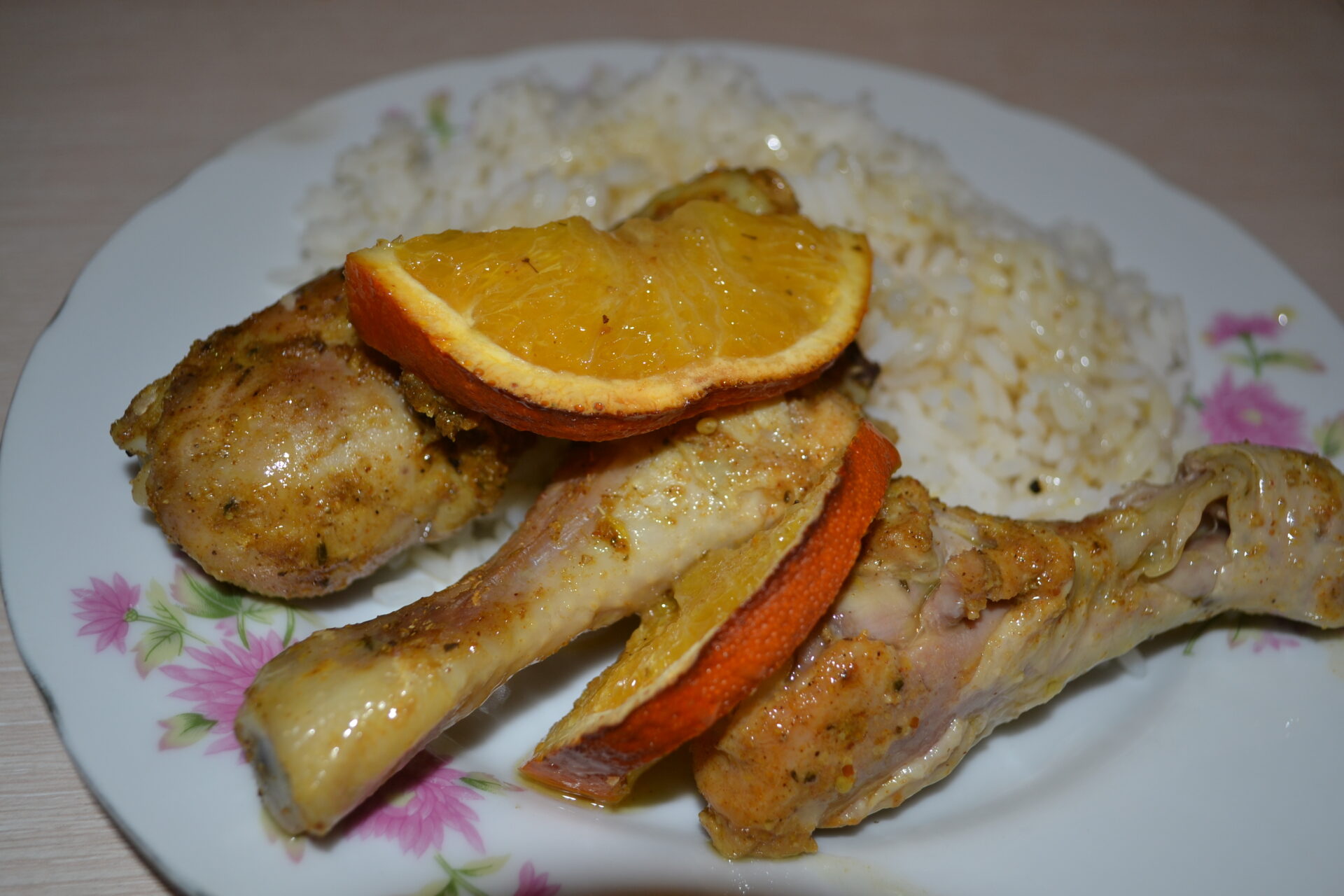 Pulpe de pui cu portocale poza