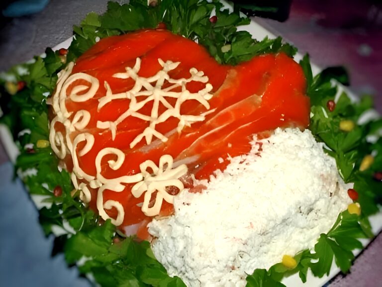 Salata sub forma de manusa lui Mos Craciun