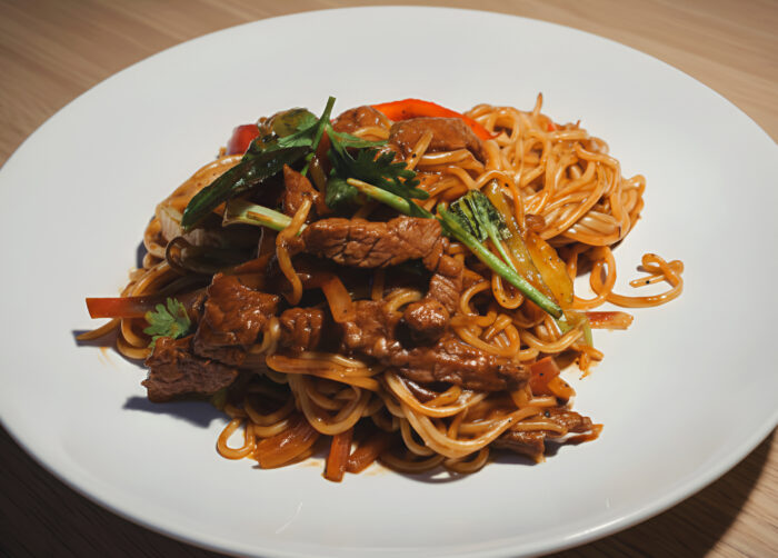 Spaghete cu carne de vita poza