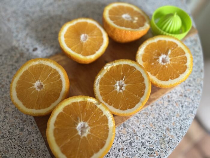 spălați bine portocalele