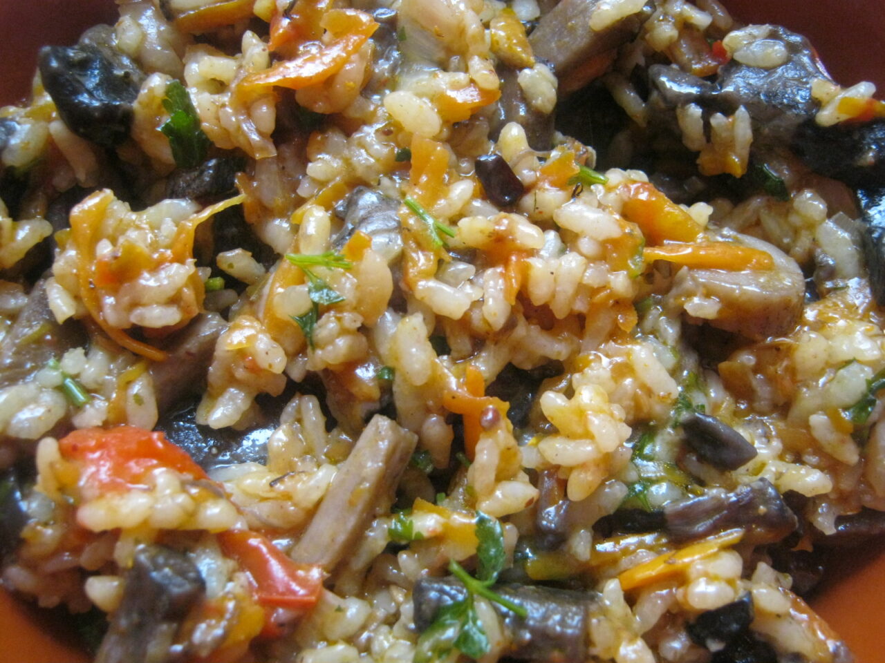 Pilaf de post cu ciuperci poza