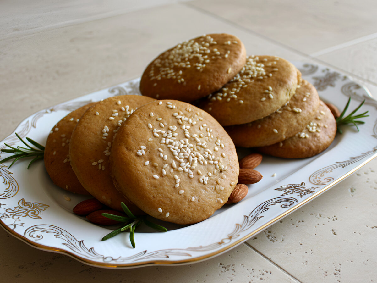 Biscuiti cu miere si seminte de susan poza