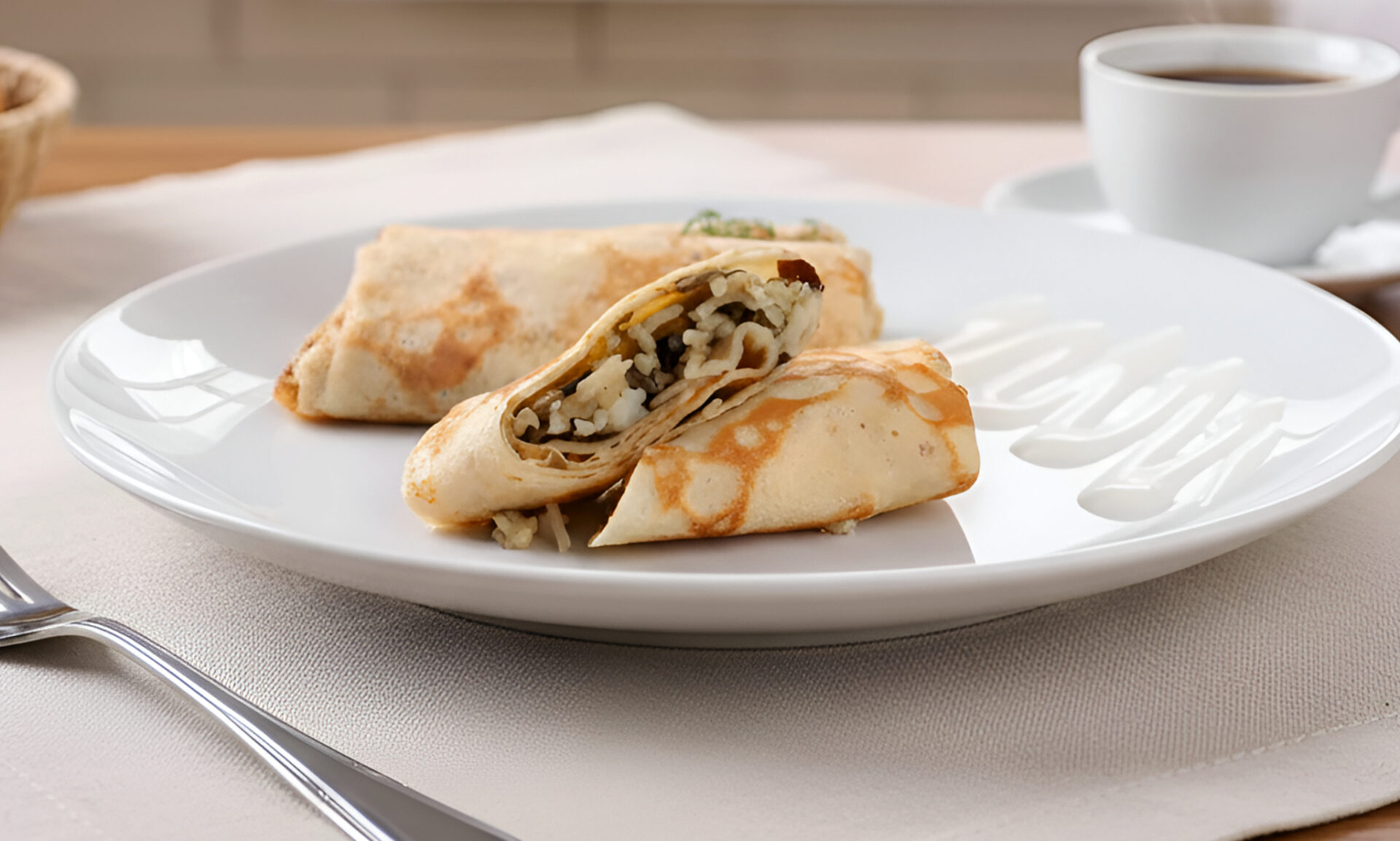 Clatite umplute cu carne tocata si orez poza