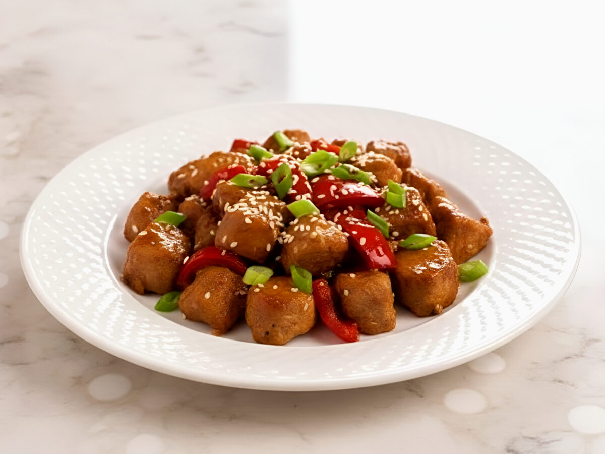 Friptura de porc cu seminte de susan poza