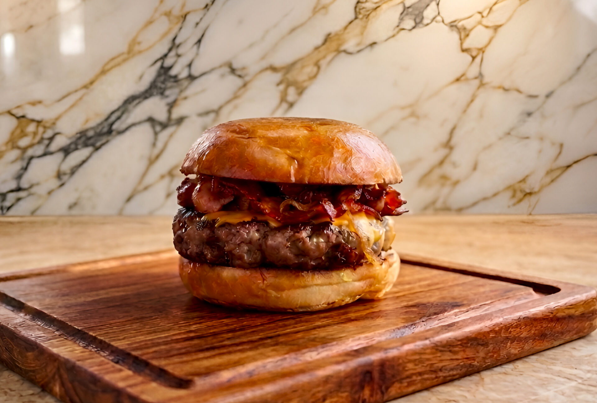 Hamburger cu carne de vita de casa poza