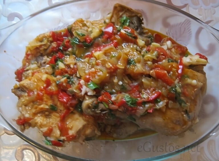 Pui cu legume la tigaie