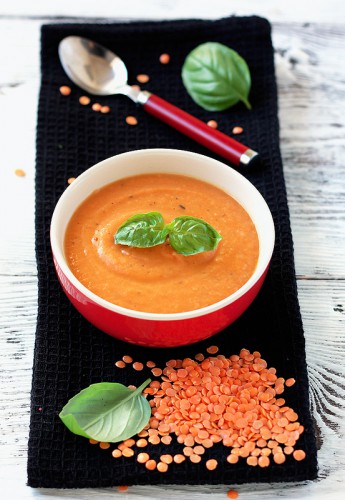 Supa crema de morcovi cu linte poza