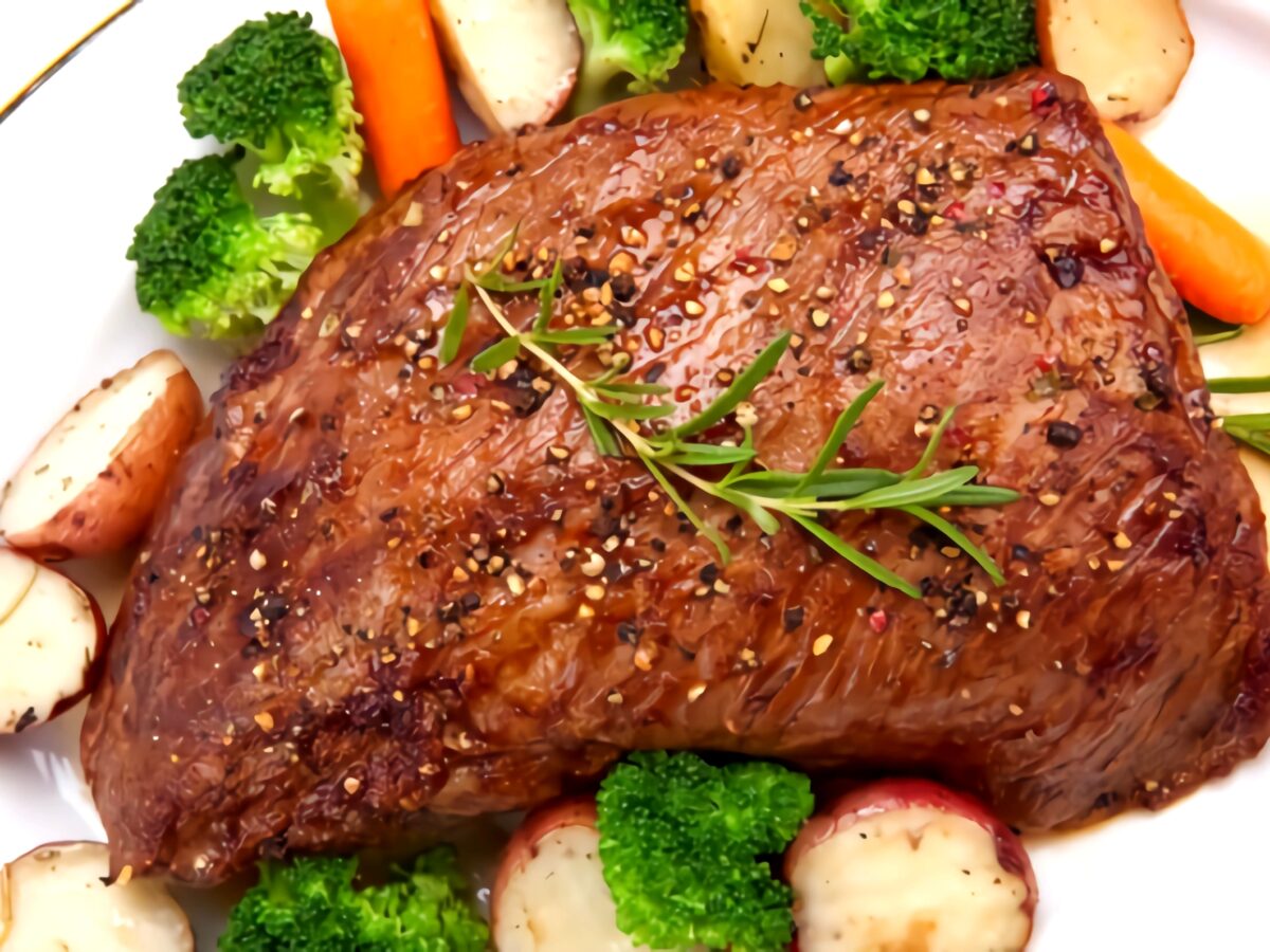 Carne de vita la cuptor cu mustar poza