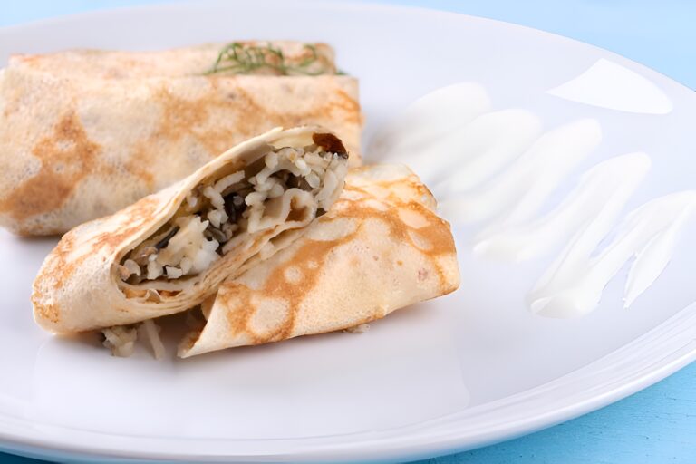 Clătite cu carne tocata și orez