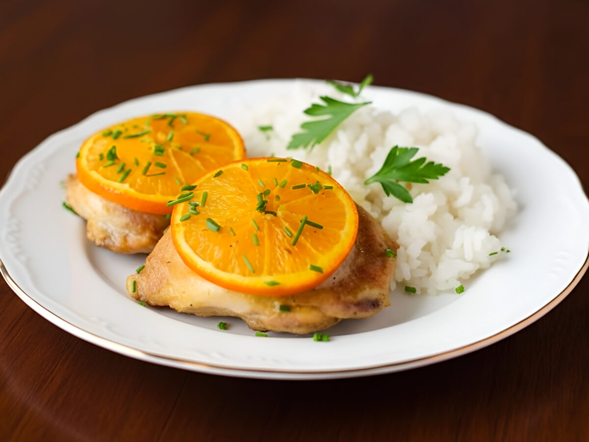 Pui cu portocale la cuptor poza