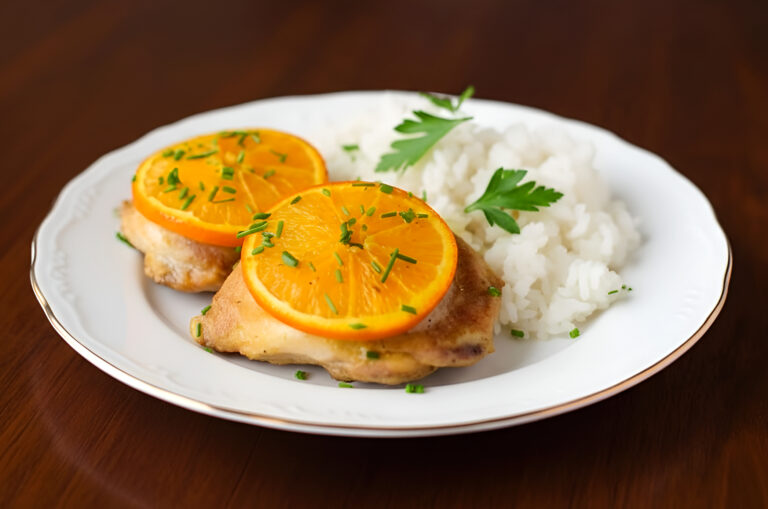 Pui cu portocale la cuptor