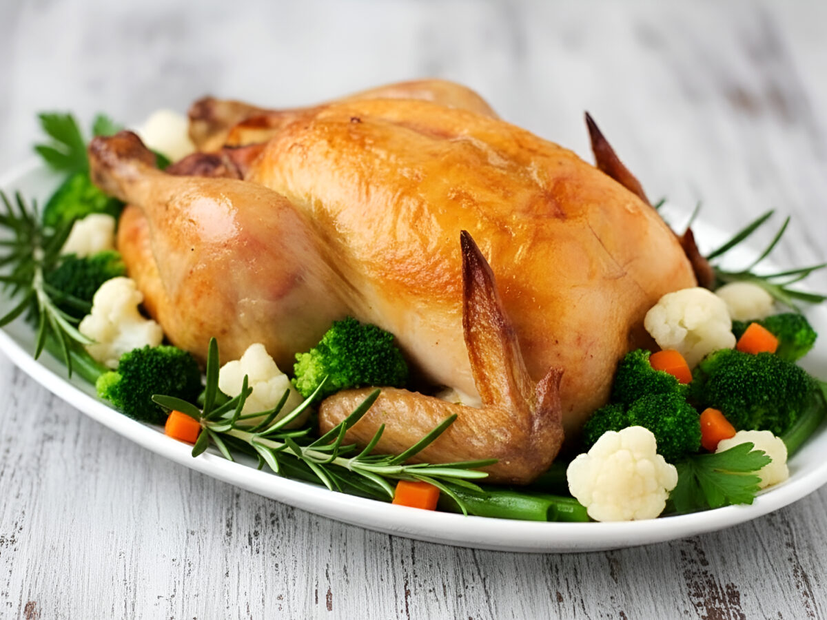 Pui la cuptor cu lamaie si usturoi poza