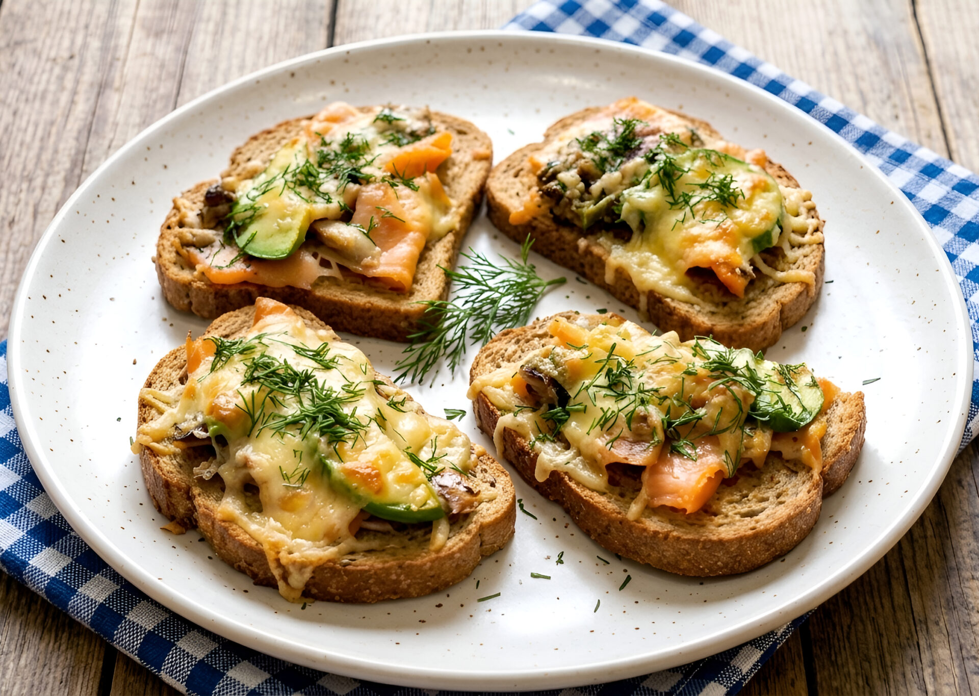 Sandwich cu somon afumat si avocado poza