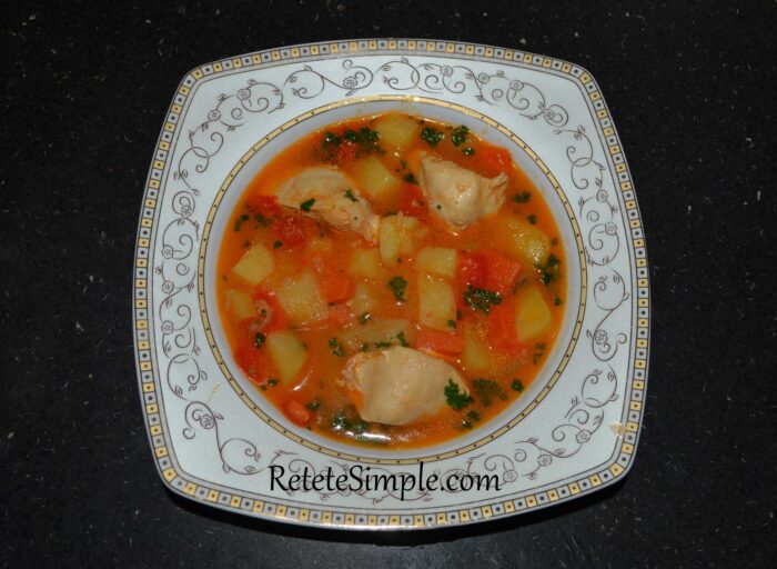 Cartofi scazuti cu carne