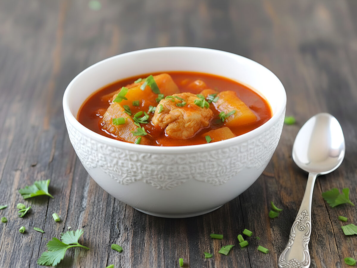 Supa cu peste si legume poza