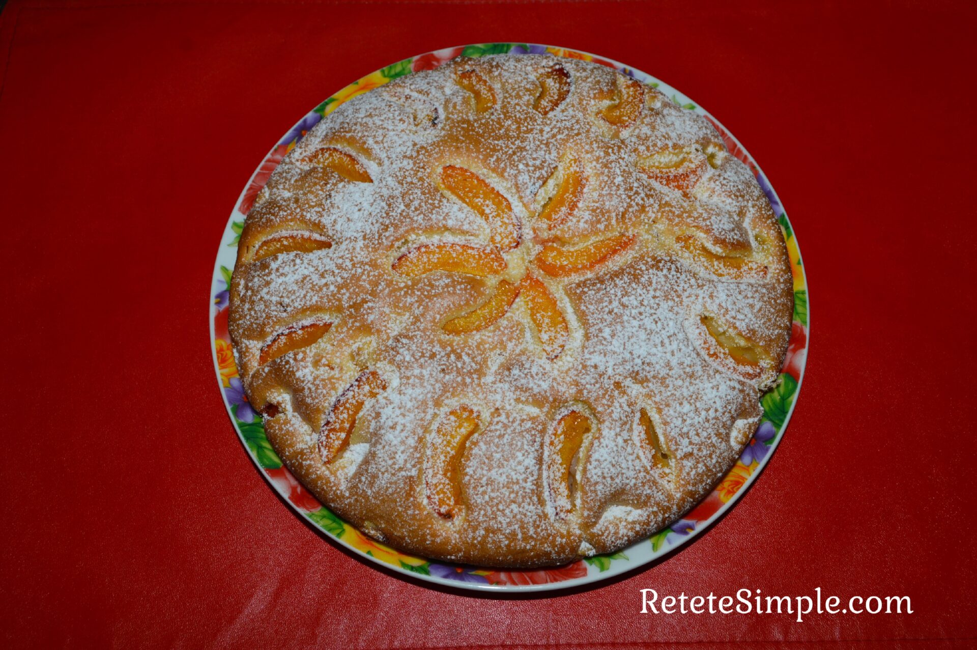 Prajitura cu caise poza