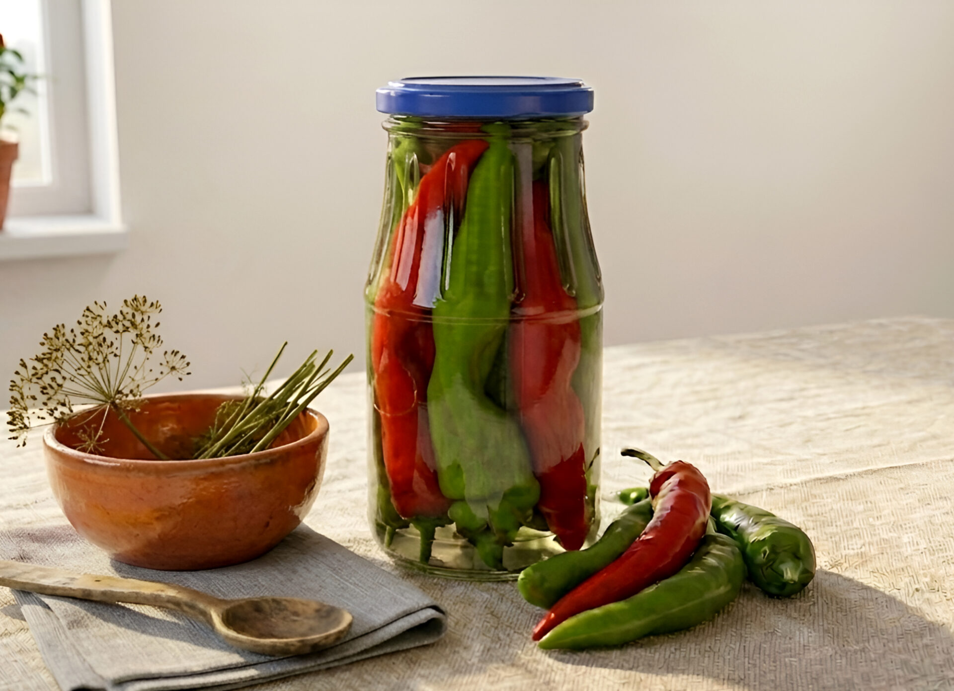 Ardei iute in otet pentru iarna poza