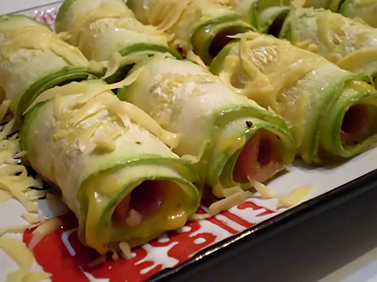 Rulouri de dovlecei cu cascaval poza