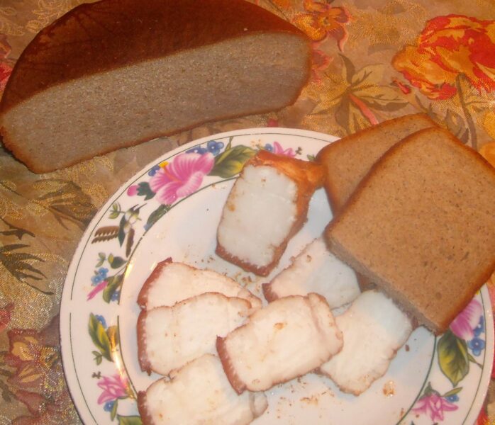 Slanina fiarta cu usturoi poza