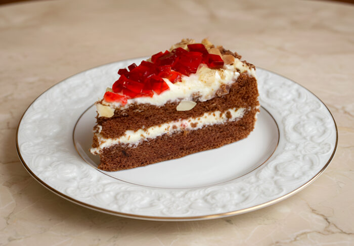 Tort de ciocolata cu visine poza