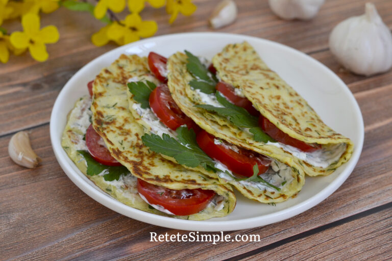 Tortilla din dovlecei cu umplutura