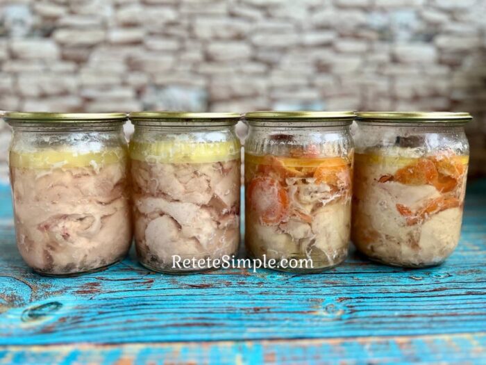 Carne de pui la borcan