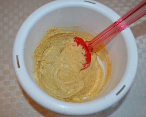 Mix with a spatula