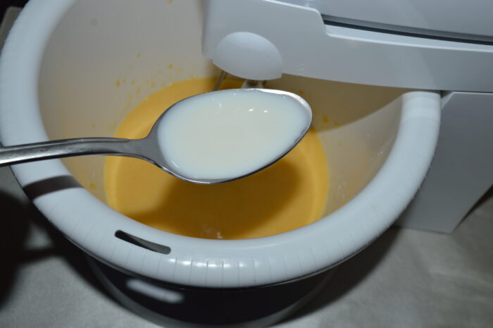 Add 4 tablespoons of milk