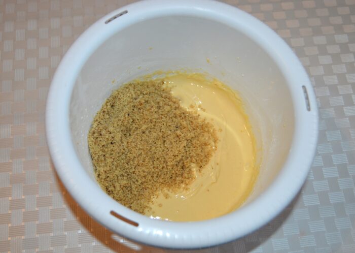 Add the chopped walnuts