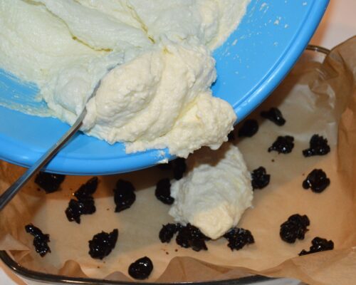 Pour the cheese mixture