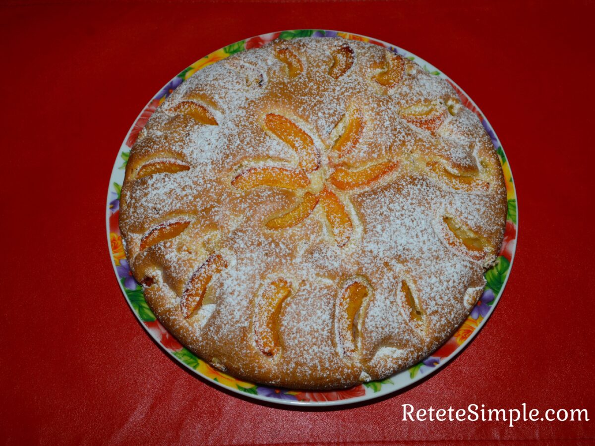 Apricot cake fresh from oven