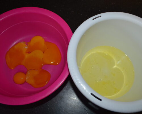 Separate the egg whites from the yolks