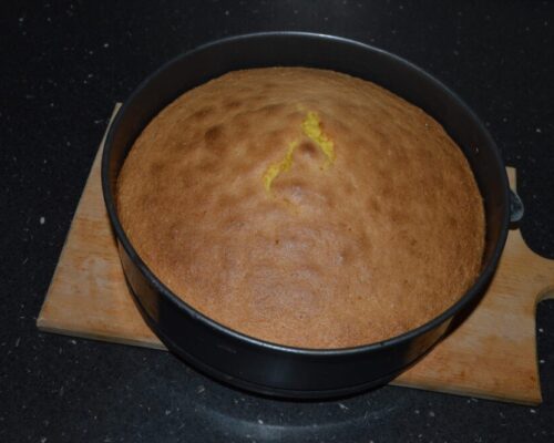 The sponge cake is ready