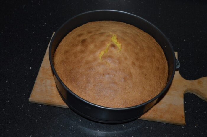 The sponge cake is ready