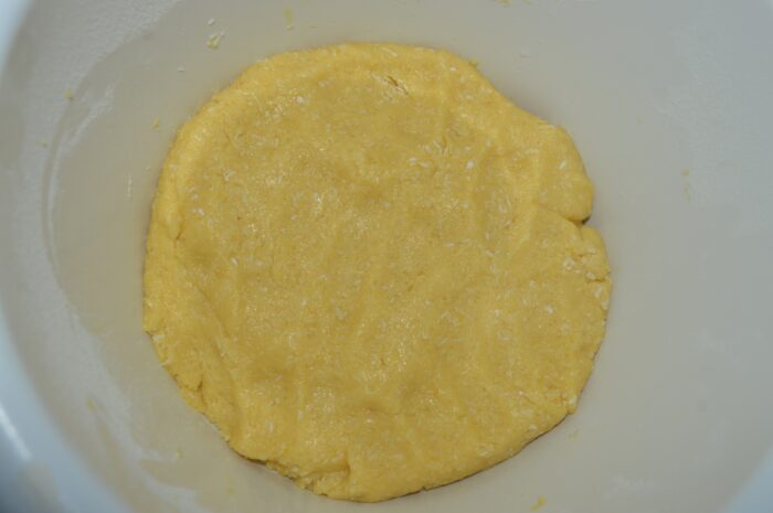 Knead the dough by hand