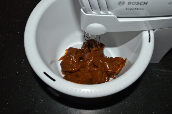 Place the cooked condensed milk in a bowl