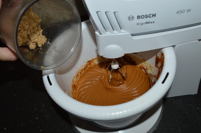 Add the walnuts to the bowl