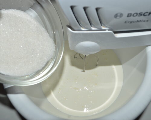 Add sugar.