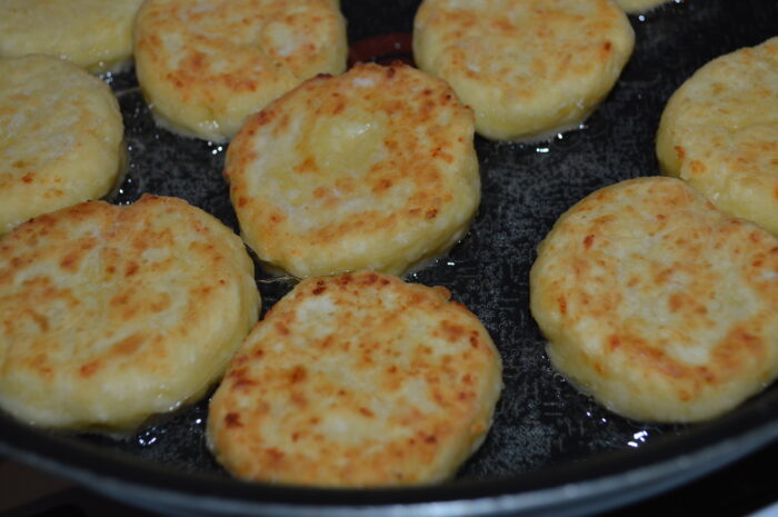 flip the pancakes over