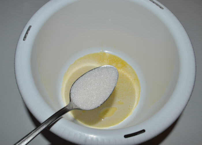 Add two tablespoons of sugar