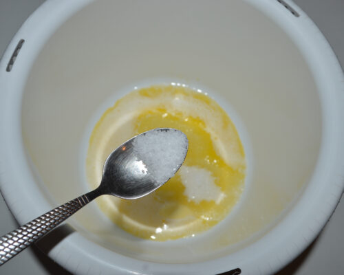 Add half a teaspoon of salt