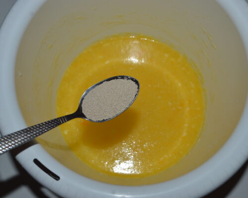Add a teaspoon of dry yeast